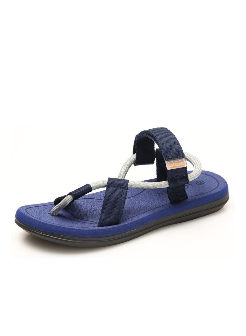 Men/women's Beach Sandals Clip On Vietnamese Slippers Blue