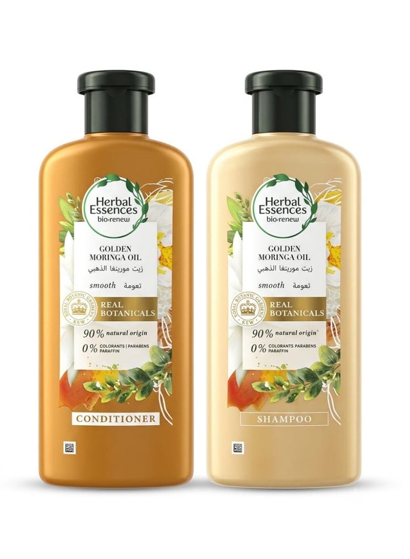 Herbal Essences Shampoo + Conditioner With Golden Moringa Oil 400 Ml (Packaging may vary) - Image 1