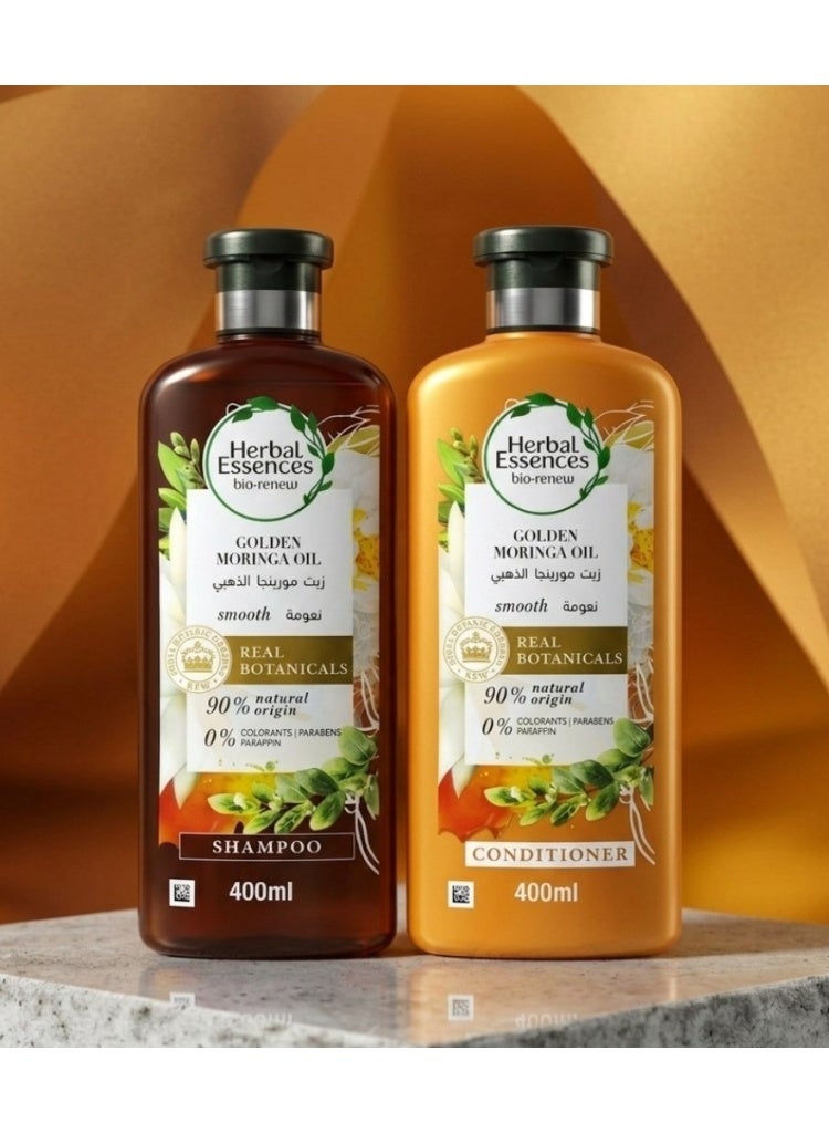 Herbal Essences Shampoo + Conditioner With Golden Moringa Oil 400 Ml (Packaging may vary) - Image 4