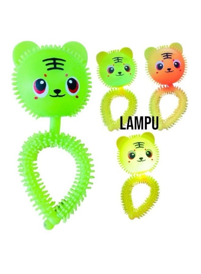 3 Pcs Spiky Animal Head Sensory Fidget Stretchy Toy Assorted Colors - Image 2