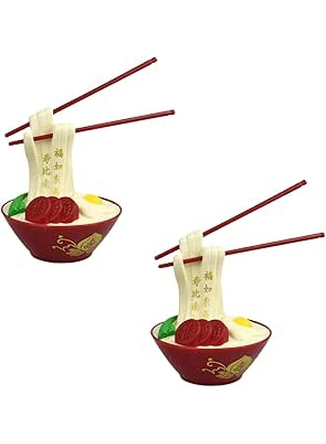 2Pcs Plastic Longevity Noodle Cake Toppers For Grandparents Birthday Party Decorations Random Color - Image 1