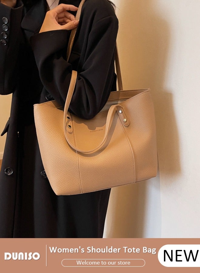 DUNISO Women's Shoulder Tote Bag Faux Leather Handbag for Women Large Capacity Messenger Bag, Fashionable Travel Shoulder Bag for Ladies Girls College Students - Image 1