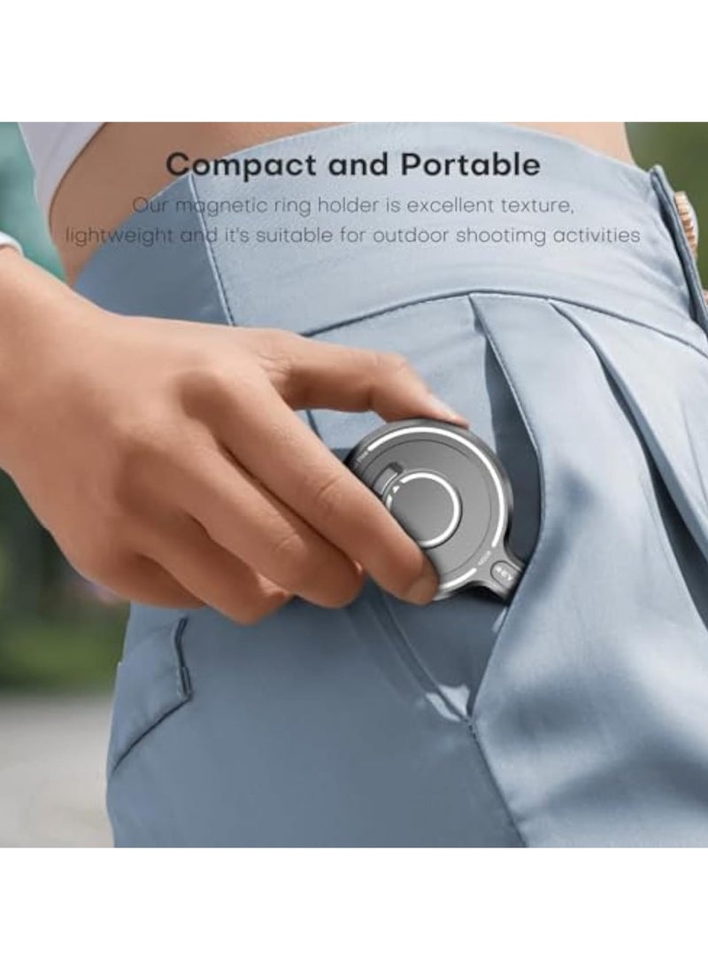 Zikra Magnetic Phone Tripod Adapter, Gimbal Magnetic Adapter Base, for Insta360 Flow Pro/Flow, Aluminum Alloy Magnetic Adapter, for Magsafe iPhone, Quick Release Mount with Magnet Ring - Image 4