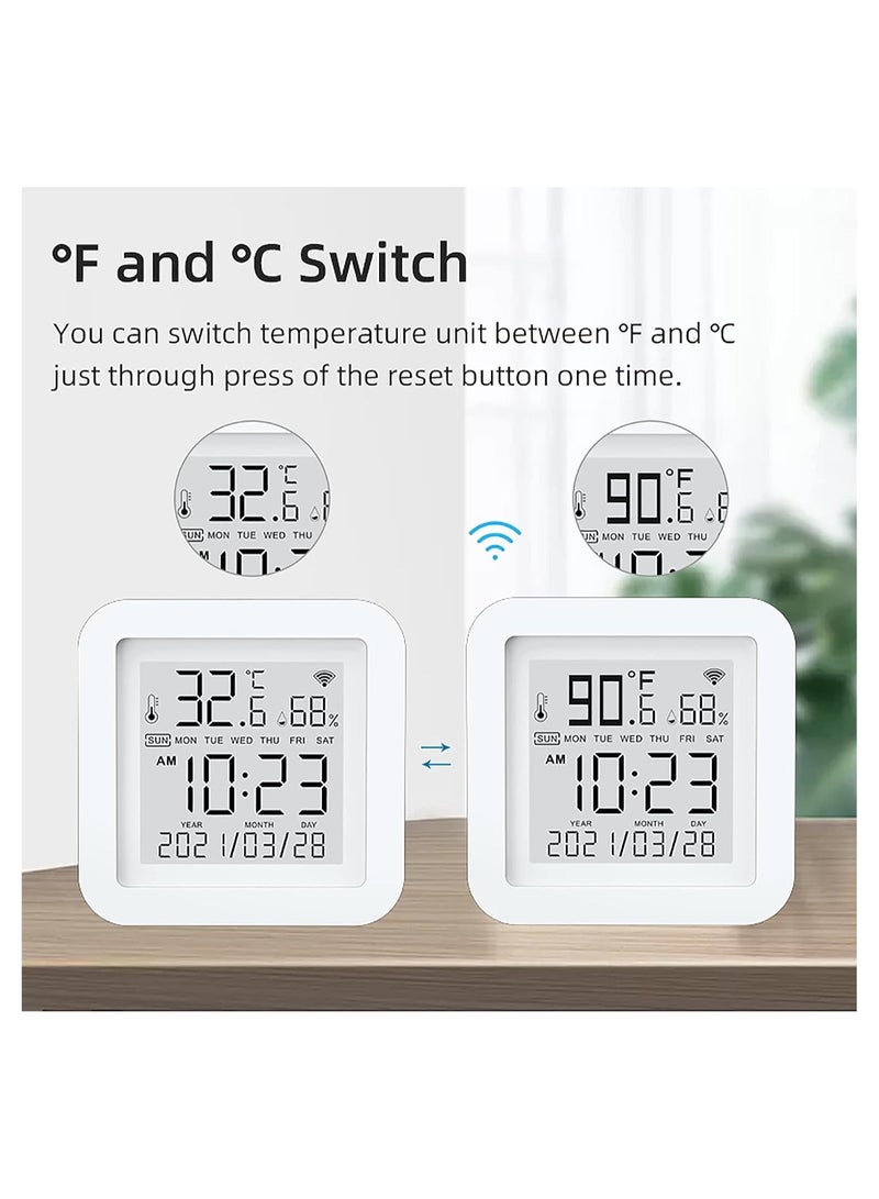 SOLARAE WiFi Temperature Humidity Monitor, Wireless Temperature Humidity Sensor with APP Alert, Digital Thermometer Hygrometer for Home Pet Garage Wine Cellar Greenhouse - Image 2