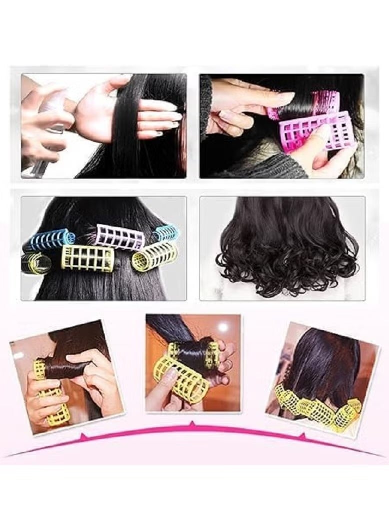 Plastic Hair Styling Rollers - Magic Hair Curlers - 4 Pcs Color may vary - Image 3
