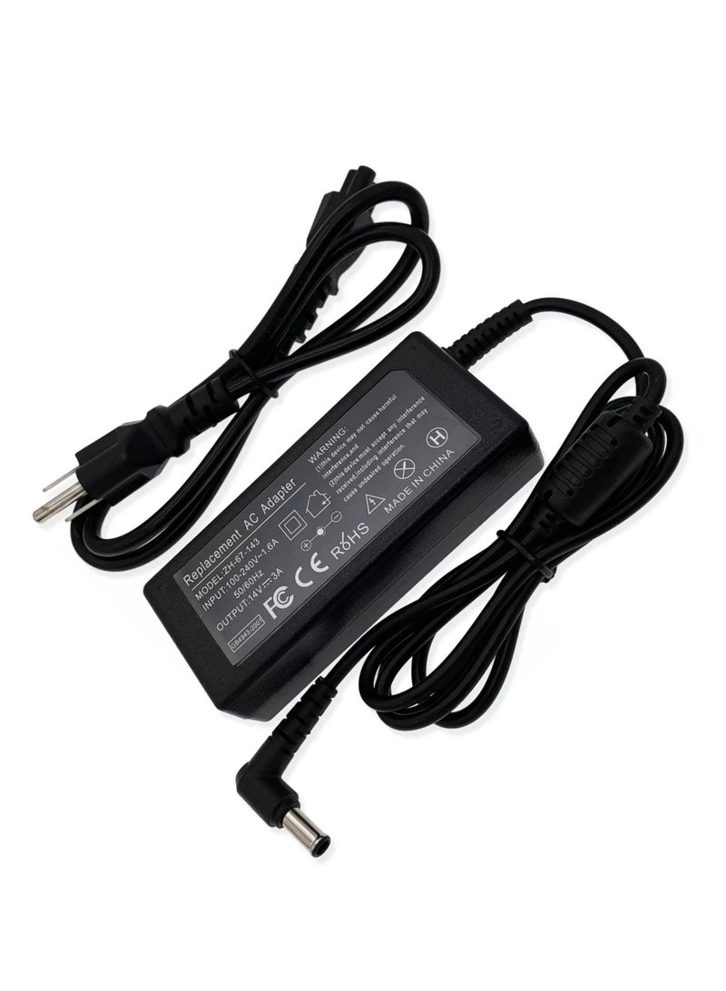 Adapter 14 Volt Power Supply for Samsung- 3 Amp Standard (14V 3A DC) Monitor AC Adapter