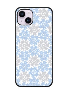 Rugged Black edge case for Apple iPhone 14 Plus Slim fit Soft Case Flexible Rubber Edges Anti Drop TPU Gel Thin Cover - Frozen Snowflakes