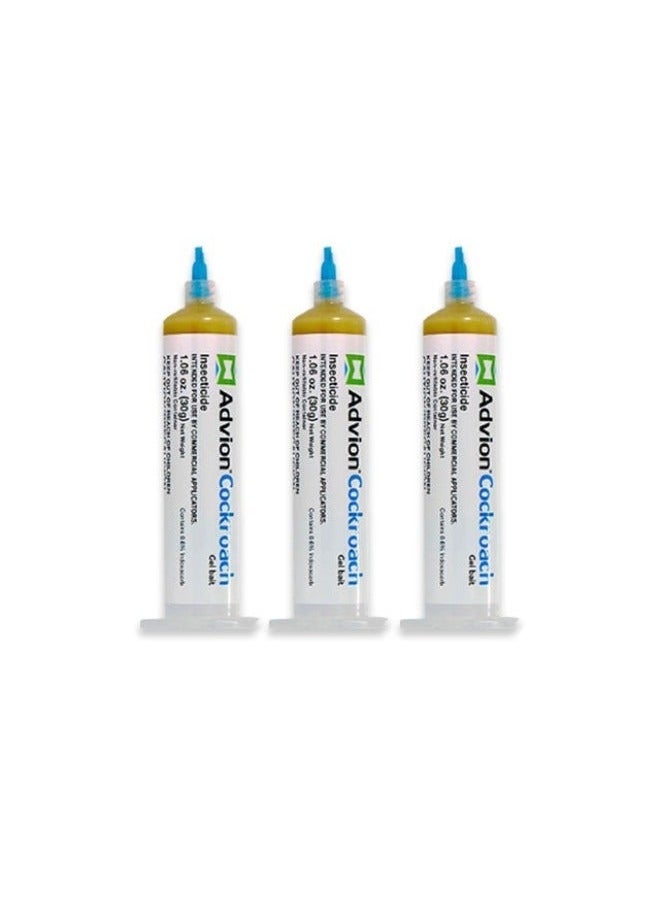 syngenta Advion Cockroach Gel Bait 3 X 30g Insect Killer Pest Control, Indoor and Outdoor Use, Roach Killer Gel  - Image 2