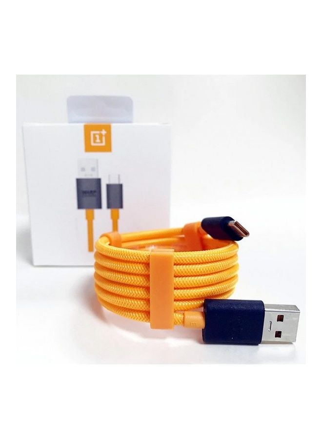 OnePlus Warp Fast Charge Mclaren Type-C Cable Orange/Black - Image 3