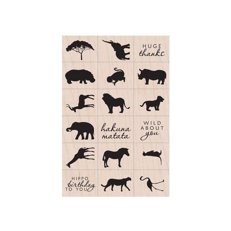 Hero Arts LP456 Wood Sets Safari Ink n Stamp