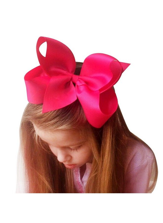 LD DRESS 6" Hair Bows Tiny Boutique Alligator Hairpins Gifts Accessories (Brown)  - Image 3