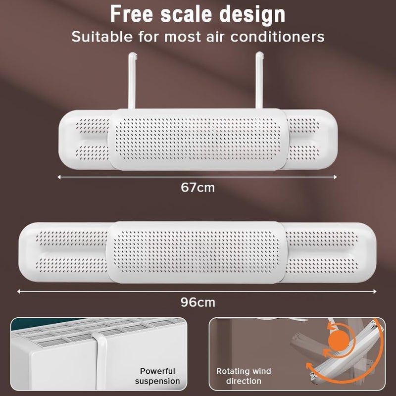 AOHRYME Air Conditioner Split AC Air Deflector,Air Diverters,Wind Direction Deflectors,Retractable Air Conditioner Deflector,Split Air Conditioner Vent Deflector For Home,Office (Style A) - Image 5