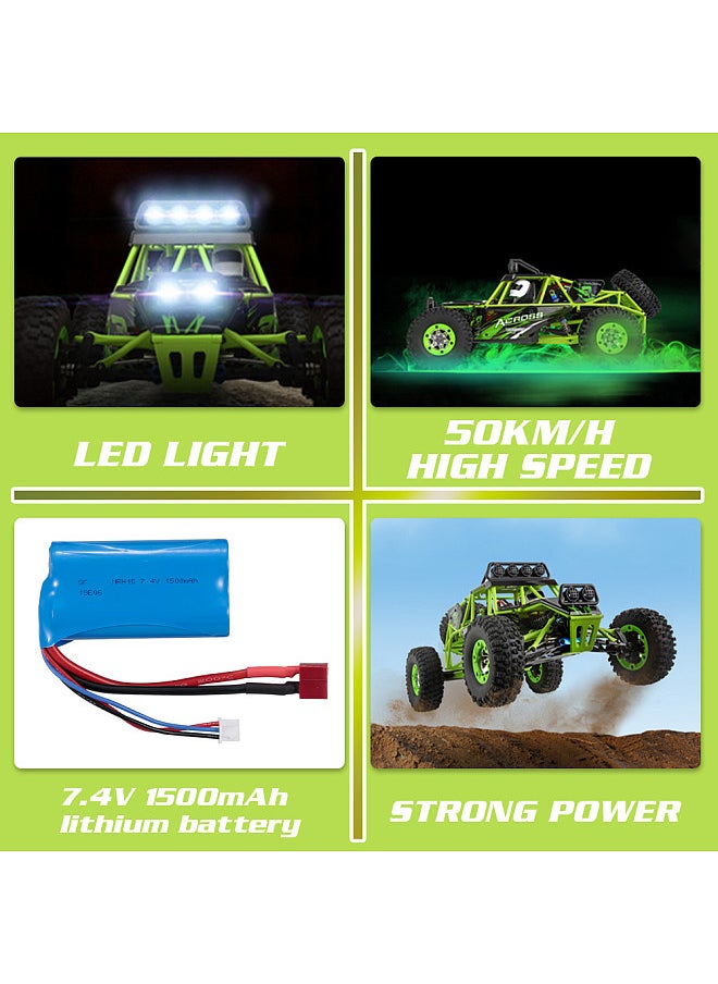 WLtoys - Wltoys 12427 50km/h High Speed RC Car 1/12 2.4G 4WD Off Road Car RC Rock Crawler Cross-country RC Truck - Image 1