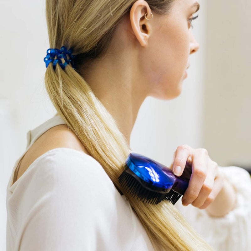 79STYLE 3pcs Knot Free Detangling Brushes for Kids' Curly Hair - No Tangles for Girls and Toddlers (Size 7.4 Inch - Gold) - Image 4