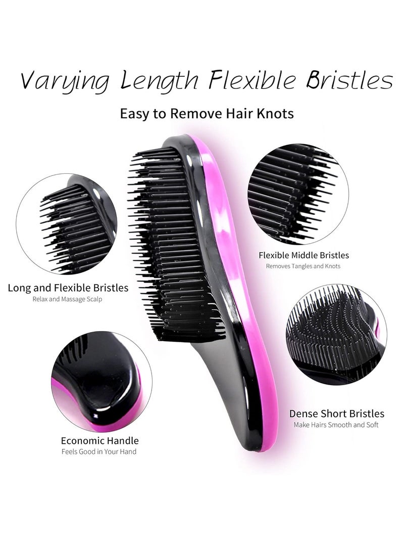 79STYLE 79STYLE 3pcs Tangle Free Brush For Kids Detangler Hair Brushes Knot Free Detangling Brushes For Girls Curly Hair No tangle Kids Hair Brush Combs For Toddler Brush (Size 7.4 Inch -Gold)  - Image 5