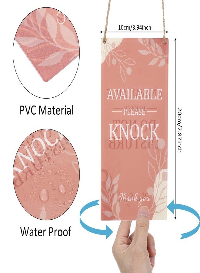 ElevateTech Do Not Disturb Door Hanger Sign Double Sided Reversible Hanger Plaque Please Knock Sign for Door 9.8 x 3.9 Inches Bedroom Decor Suitable Office Home Dormitory Hotel Bathroom Meeting - Image 2