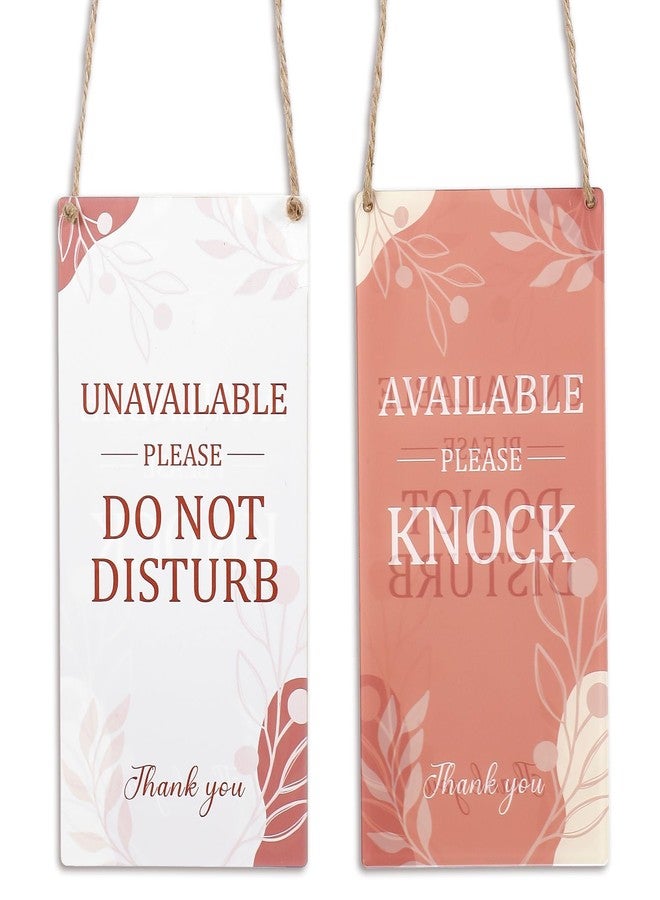 ElevateTech Do Not Disturb Door Hanger Sign Double Sided Reversible Hanger Plaque Please Knock Sign for Door 9.8 x 3.9 Inches Bedroom Decor Suitable Office Home Dormitory Hotel Bathroom Meeting - Image 1