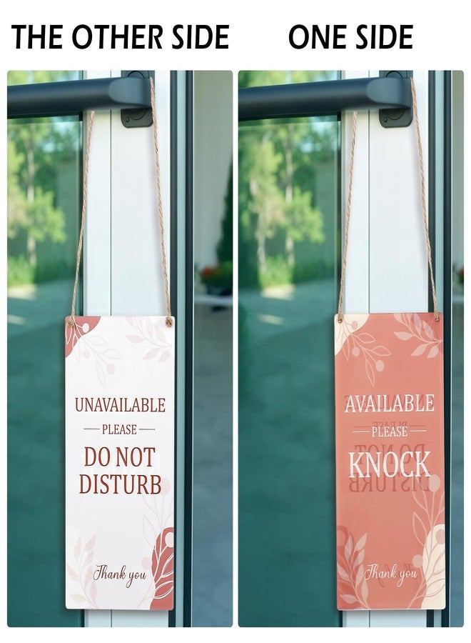 ElevateTech Do Not Disturb Door Hanger Sign Double Sided Reversible Hanger Plaque Please Knock Sign for Door 9.8 x 3.9 Inches Bedroom Decor Suitable Office Home Dormitory Hotel Bathroom Meeting - Image 3
