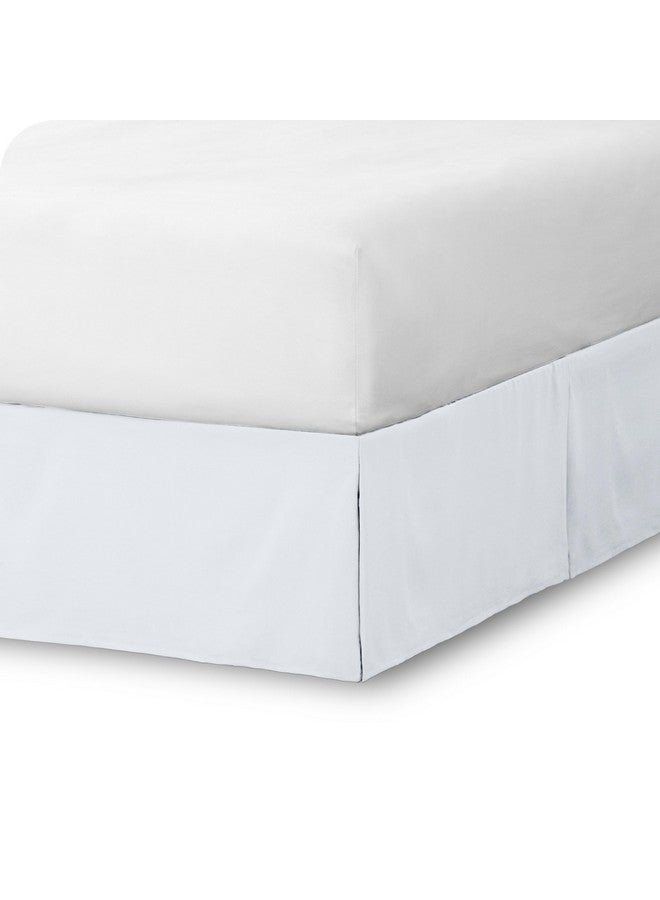 Bare Home Bare Home Bed Skirt Double Brushed Premium Microfiber, 15-Inch Tailored Drop Pleated Dust Ruffle, 1800 Ultra-Soft, Shrink and Fade Resistant (King, Cool White) - Image 1