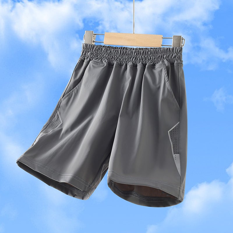 Boys' And Girls' Summer Shorts For Outdoor Wear, Children'S Mid-Length Quick-Dry Ice Silk Knee-Length Casual Sports Shorts For Summer - Image 1