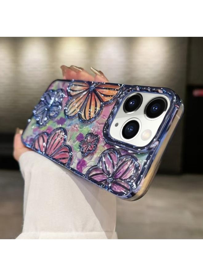 Zaboon Case For iPhone 11 Pro Max 3D Flower Electroplated TPU Phone Case - Image 1