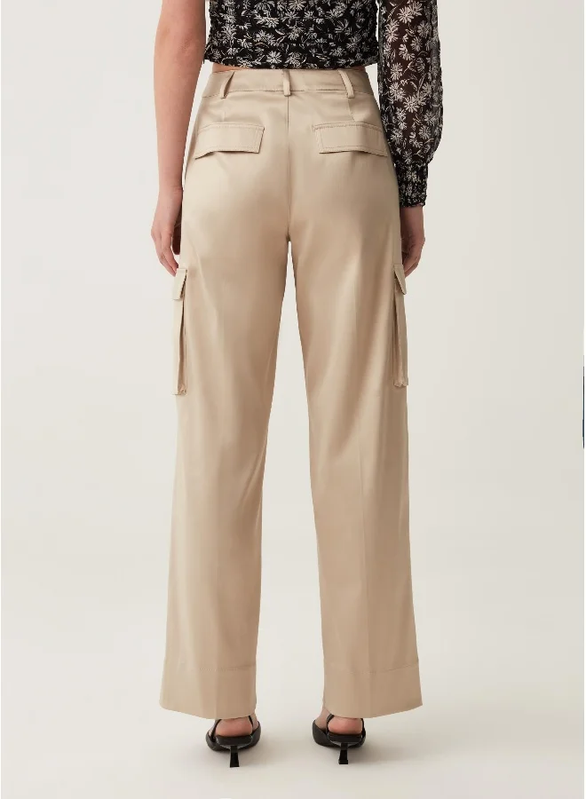 او في اس Cargo trousers in satin