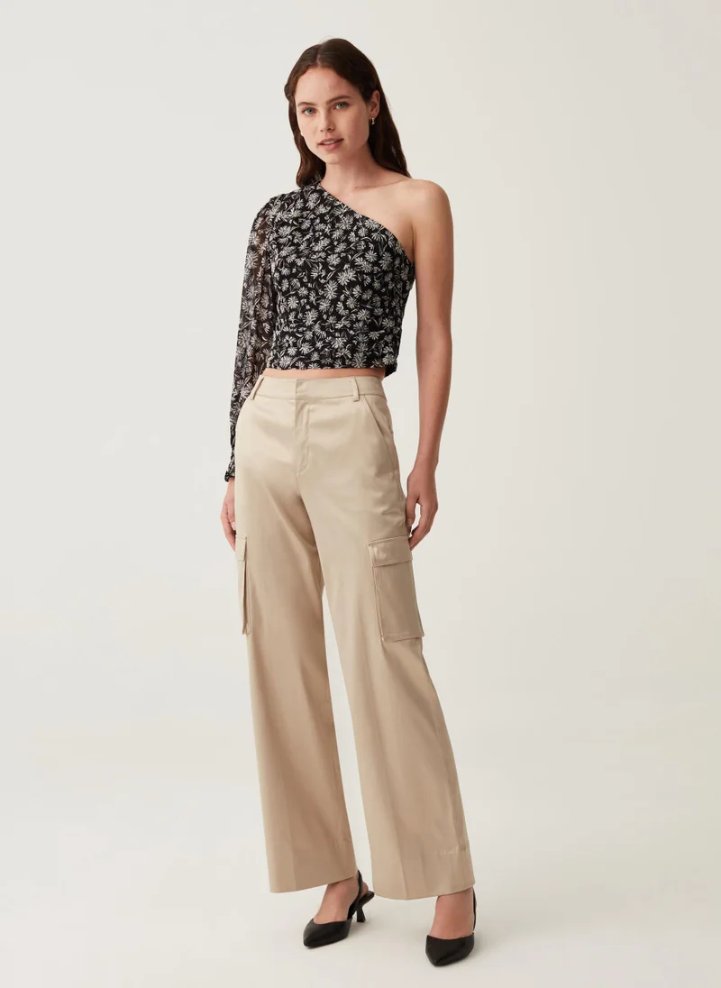 او في اس Cargo trousers in satin