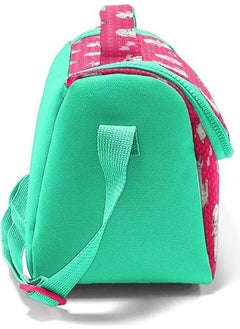 CORAL HIGH Kids Neon Coral Water Green Alpaca Patterned Thermo Lunchbox 11719  - Image 3