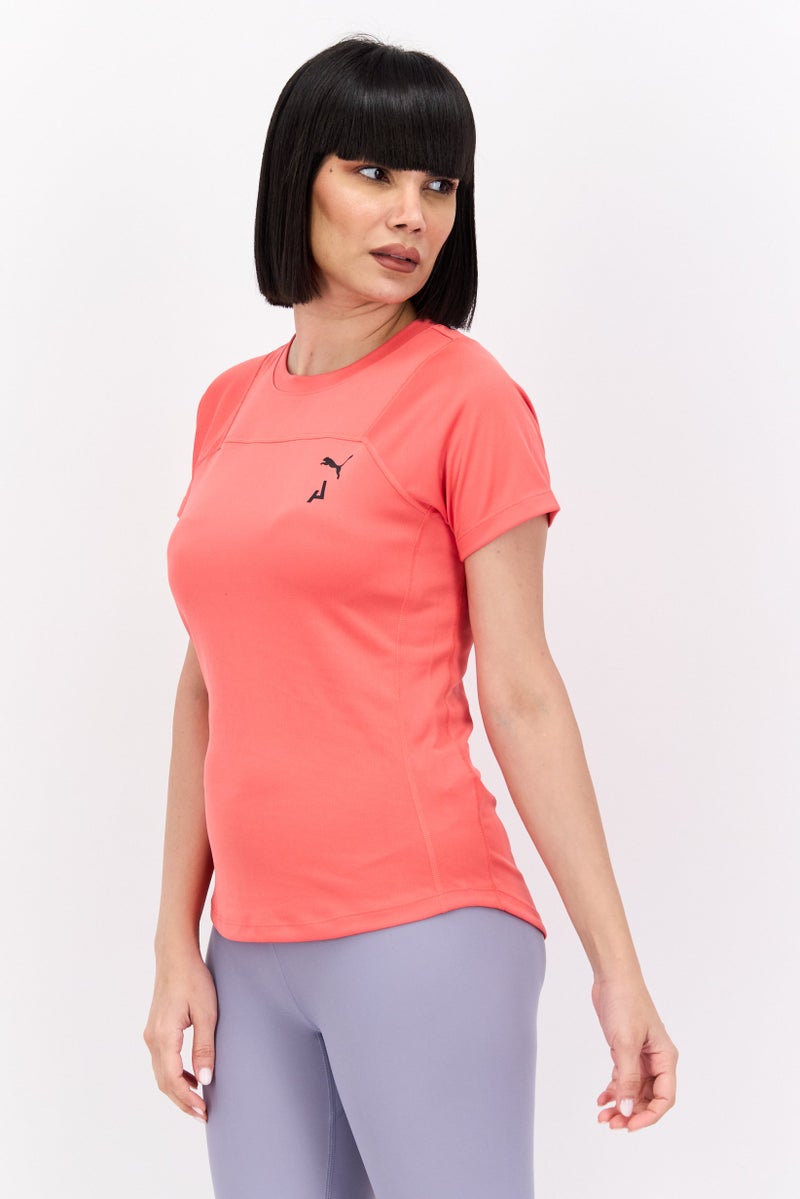PUMA Women Sportswear Fit Short Sleeve Training T-Shirts, Tulips - Image 3