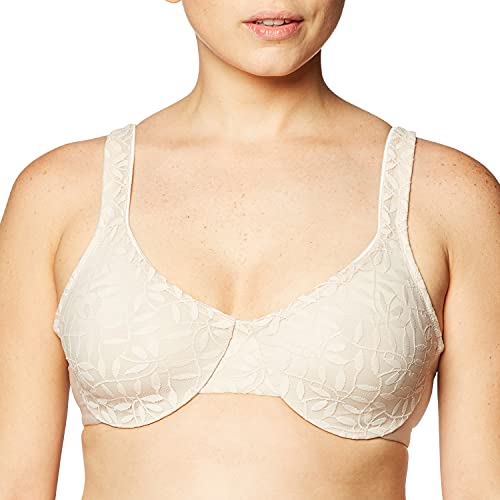 Olga Women's Sheer Leaves Minimizer Bra, Butterscotch, 36C - Image 2