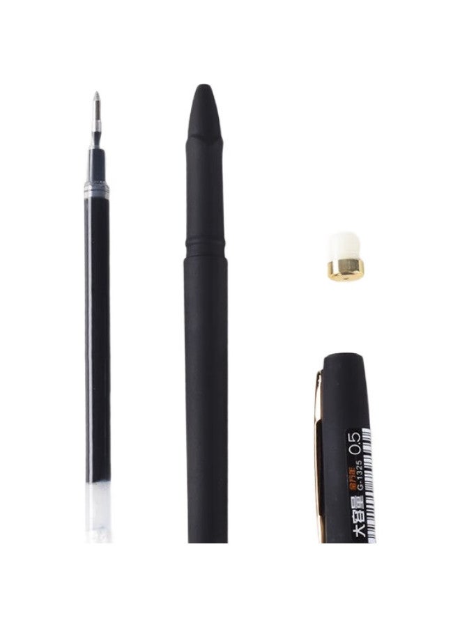 GENVANA Jin Wanian [12 Large Capacity] Stationery 0.7Mm Black Gel Pen, Signing Pen, Wear-Resistant Tip, Office Signing Pen, Frosted Pen Barrel, Gel Ink Pen G-1327 - Image 1