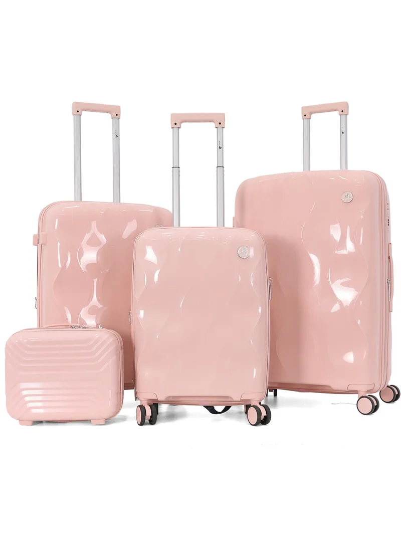 MELIFE MELIFE 5-Piece Hardside Spinner Luggage Set with Cosmetic Case - Lightweight, Durable ABS Shell, 360° Dual Wheels, Built-in TSA Lock