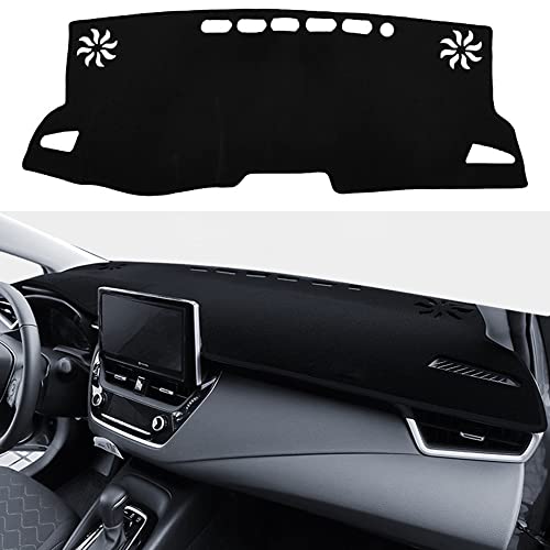 YOFAMO Dashboard Cover Dash Cover Mat Pad Carpet Custom Fit for Corolla 2019 2020 2021 2022 Accessories Anti-Skid Center Console Protector Cover Mat(Black Edge) - Image 1