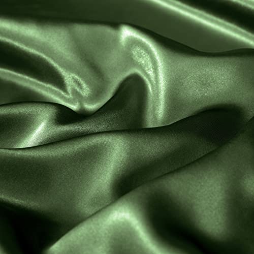 P Pothuiny 5 Pieces Satin Duvet Cover Full/Queen Size Set, Luxury Silky Like Sage Green Duvet Cover Bedding Set with Zipper Closure, 1 Duvet Cover + 4 Pillow Cases (No Comforter) - Image 4