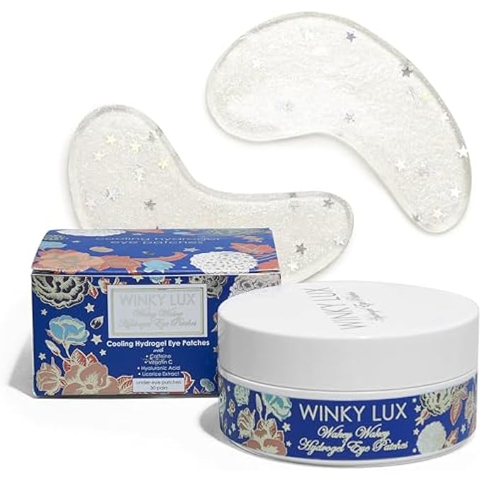 Winky Lux Wakey Wakey Hydrogel Eye Patches, Under Eye Patches, For Puffiness, Dark Circles, and Bags with Caffeine, Vitamin C, and Hyaluronic Acid - Image 1