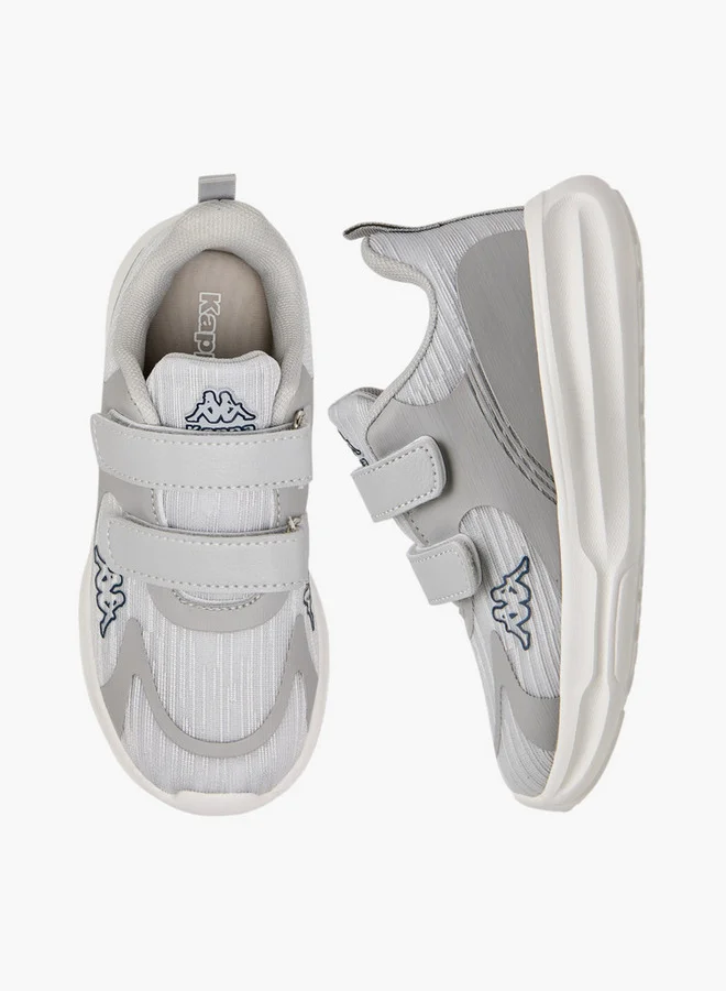 Kappa Boys' Panelled Sports Shoes with Hook and Loop Closure