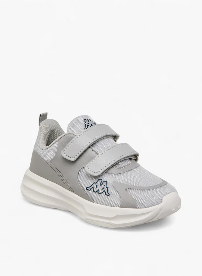 Kappa Boys' Panelled Sports Shoes with Hook and Loop Closure