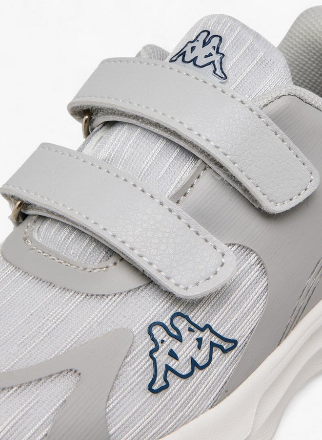 Kappa Boys' Panelled Sports Shoes with Hook and Loop Closure - Image 4