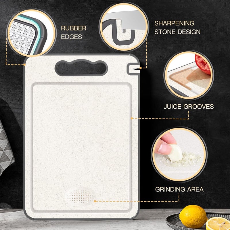 OAKJAR Stainless Steel Cutting Board, Double Sided Chopping Board for Kitchen, Scratch-resistant Mesh Design, Juice Groove, Non-slip Silicone Wrap, Dishwasher Safe - Image 4