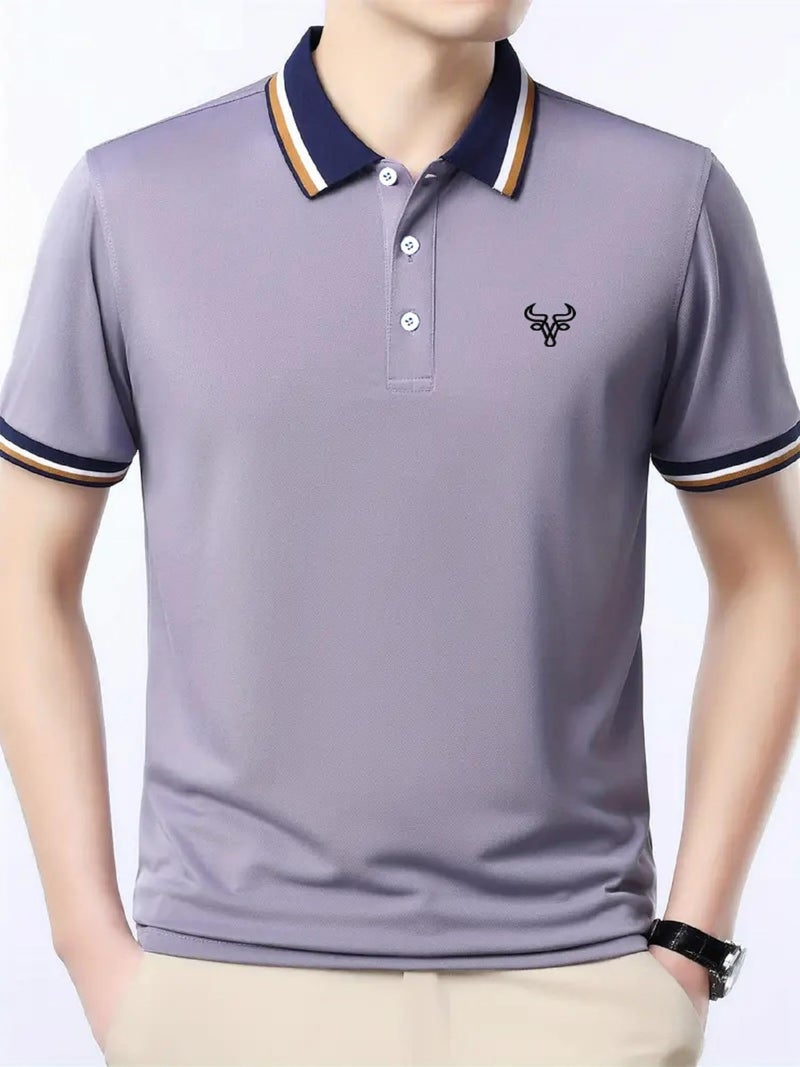 Lymio Polo T Shirt for Men || Men Casual T-Shirt || Polo Available in Combo Pack of 2 (Polo-81-82-Purple-Pista-L) - Image 3