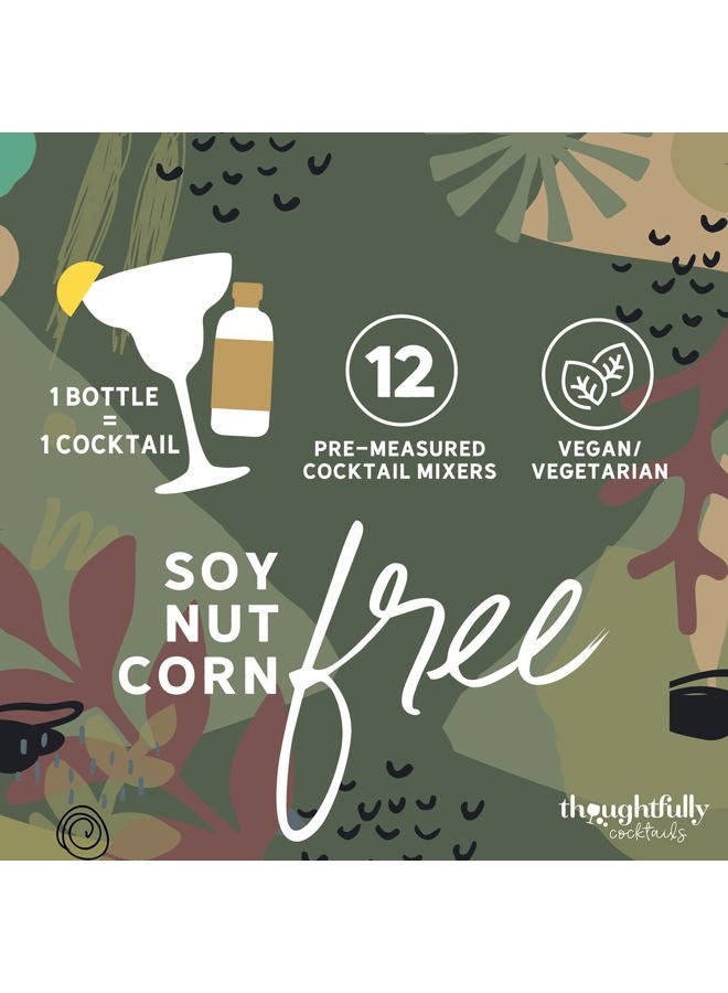 Thoughtfully Cocktails, Skinny Cocktail Mixer Set, Mocktail Non Alcoholic Drinks, Flavors Include Margarita (Global Sampler 12 pck) - Image 5