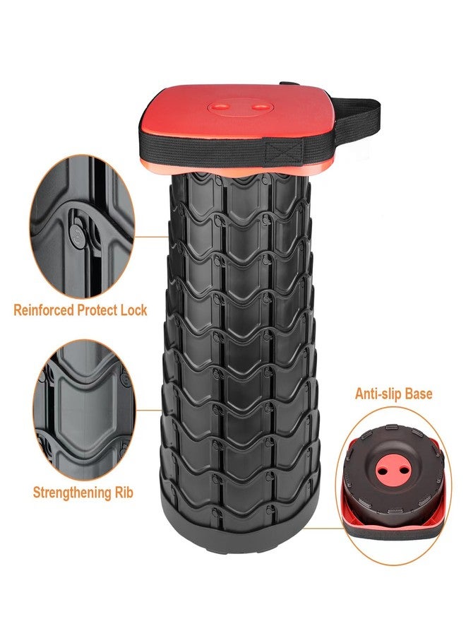 Boreeman كرسي بوريمان القابل للطي، كرسي مربع محمول، خفيف الوزن ولكنه أكثر متانة مع قدرة تحمل تصل إلى 400 رطل، كرسي قابل للطي مطور للتخييم وصيد الأسماك والمشي لمسافات طويلة والشواء (أحمر مربع) - Image 4