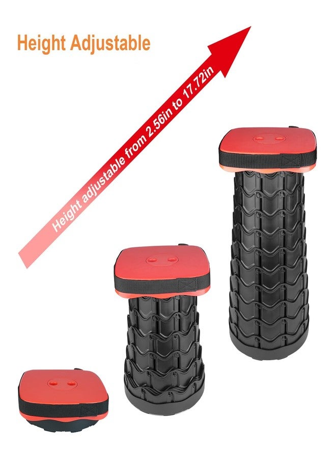 Boreeman كرسي بوريمان القابل للطي، كرسي مربع محمول، خفيف الوزن ولكنه أكثر متانة مع قدرة تحمل تصل إلى 400 رطل، كرسي قابل للطي مطور للتخييم وصيد الأسماك والمشي لمسافات طويلة والشواء (أحمر مربع) - Image 3