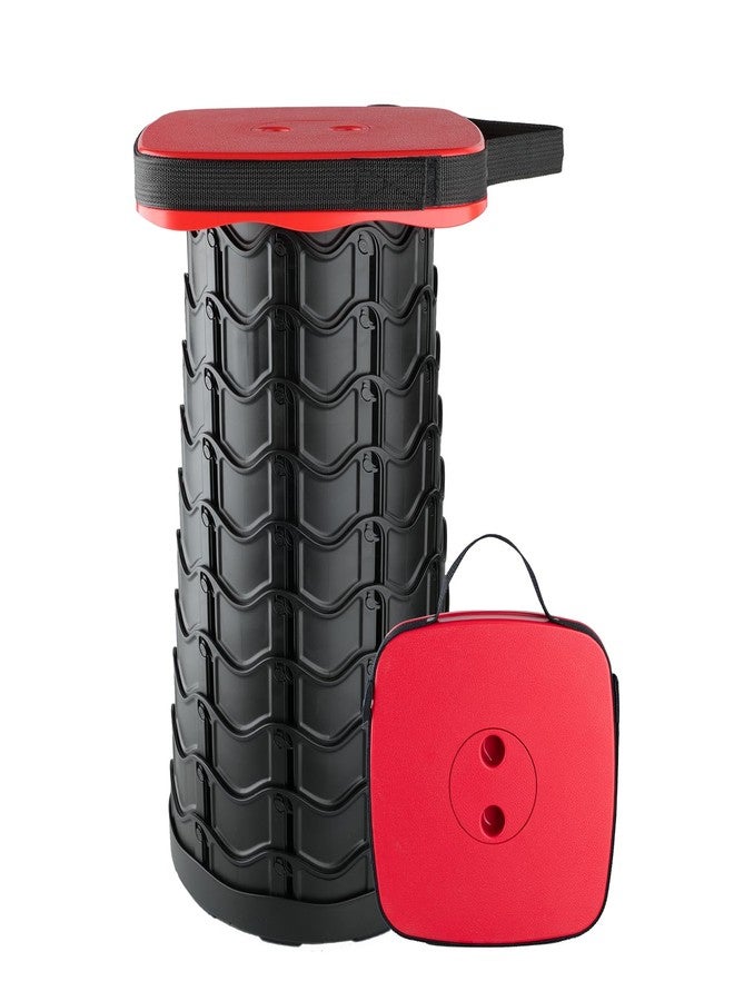 Boreeman كرسي بوريمان القابل للطي، كرسي مربع محمول، خفيف الوزن ولكنه أكثر متانة مع قدرة تحمل تصل إلى 400 رطل، كرسي قابل للطي مطور للتخييم وصيد الأسماك والمشي لمسافات طويلة والشواء (أحمر مربع) - Image 1