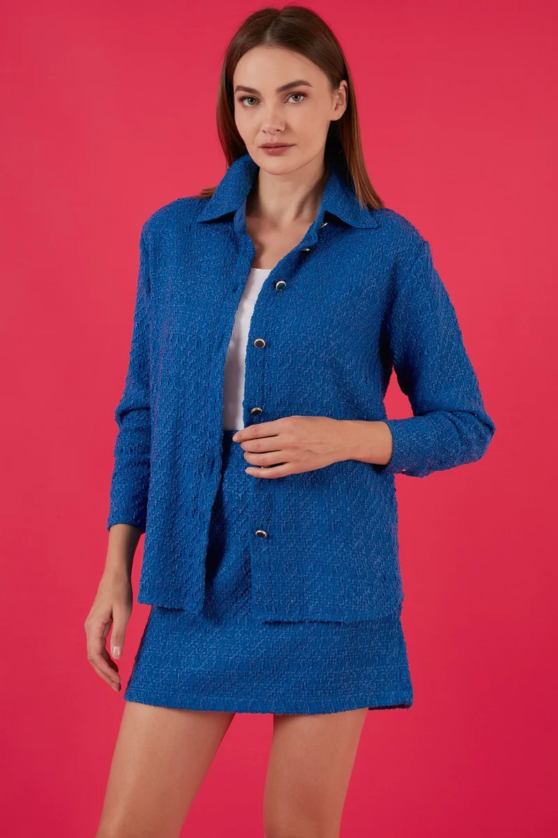 Lela Cotton Oversize Tweed Shirt Women's Shirt 42190503