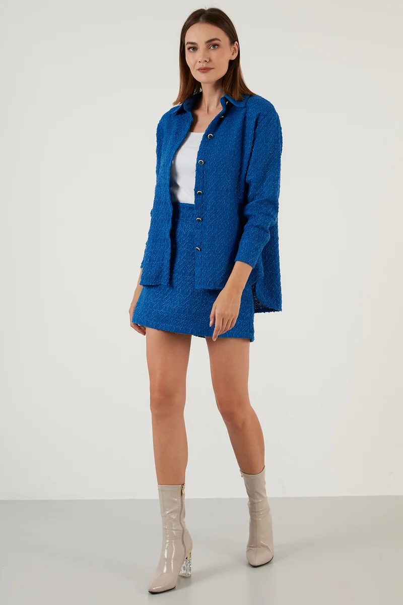 Lela Cotton Oversize Tweed Shirt Women's Shirt 42190503