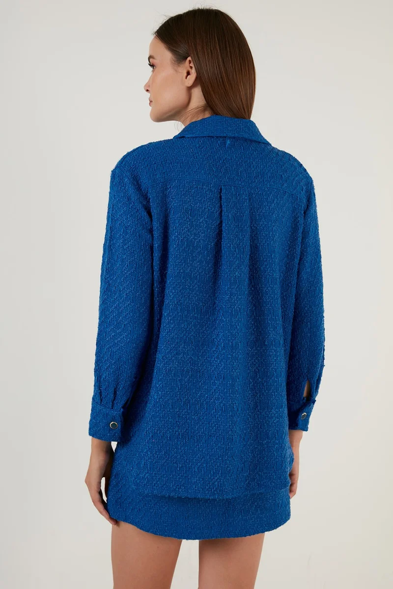 Lela Cotton Oversize Tweed Shirt Women's Shirt 42190503
