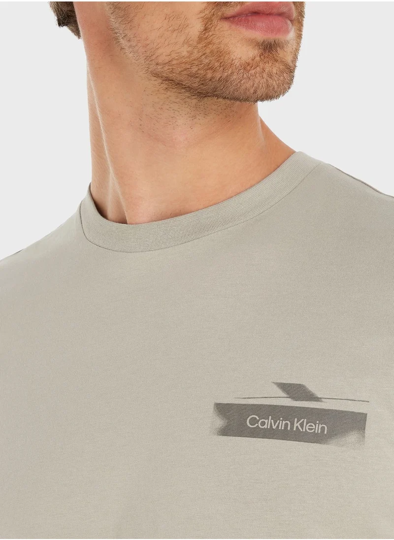CALVIN KLEIN Graphic Crew Neck T-Shirt