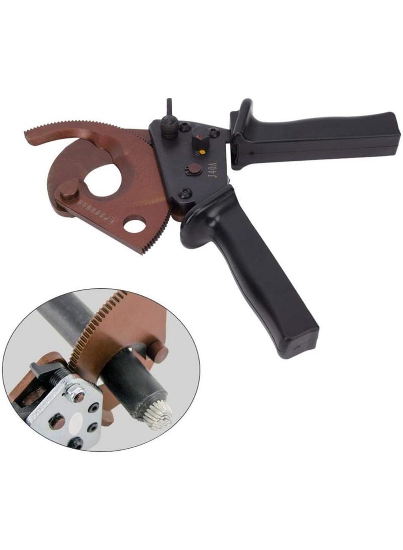 GGOOT Wire Cutter, J40A 300mm² Ratchet Industrial Grade Cable Scissors Hardware Hand Manganese Steel Operated Cutting Tool - Image 4