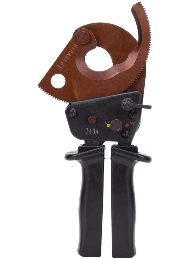 GGOOT Wire Cutter, J40A 300mm² Ratchet Industrial Grade Cable Scissors Hardware Hand Manganese Steel Operated Cutting Tool - Image 1